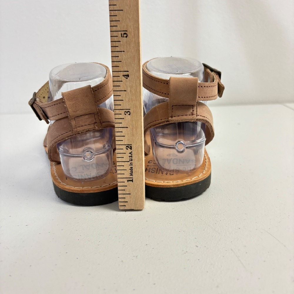 The Spanish Sandal Co Avarca Leather Boho Ankle Strap Earthcore Black Women 38 - Picture 6 of 10